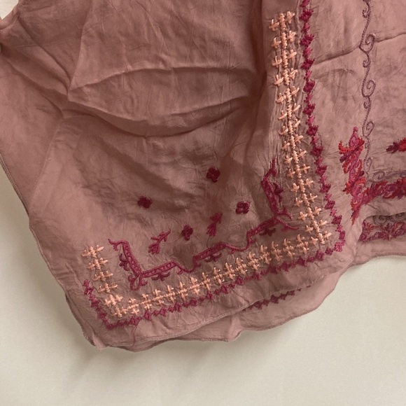 Johnny Was Wish Stitch Embroidered Tunic Top Zephyr Purple Size Small - Picture 7 of 10